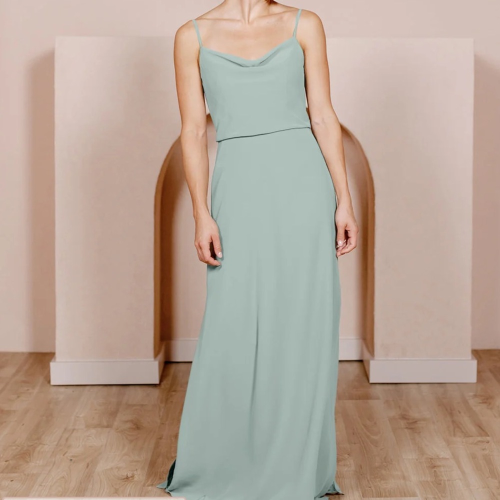Revelry Skye Chiffon Dress in Sage Green